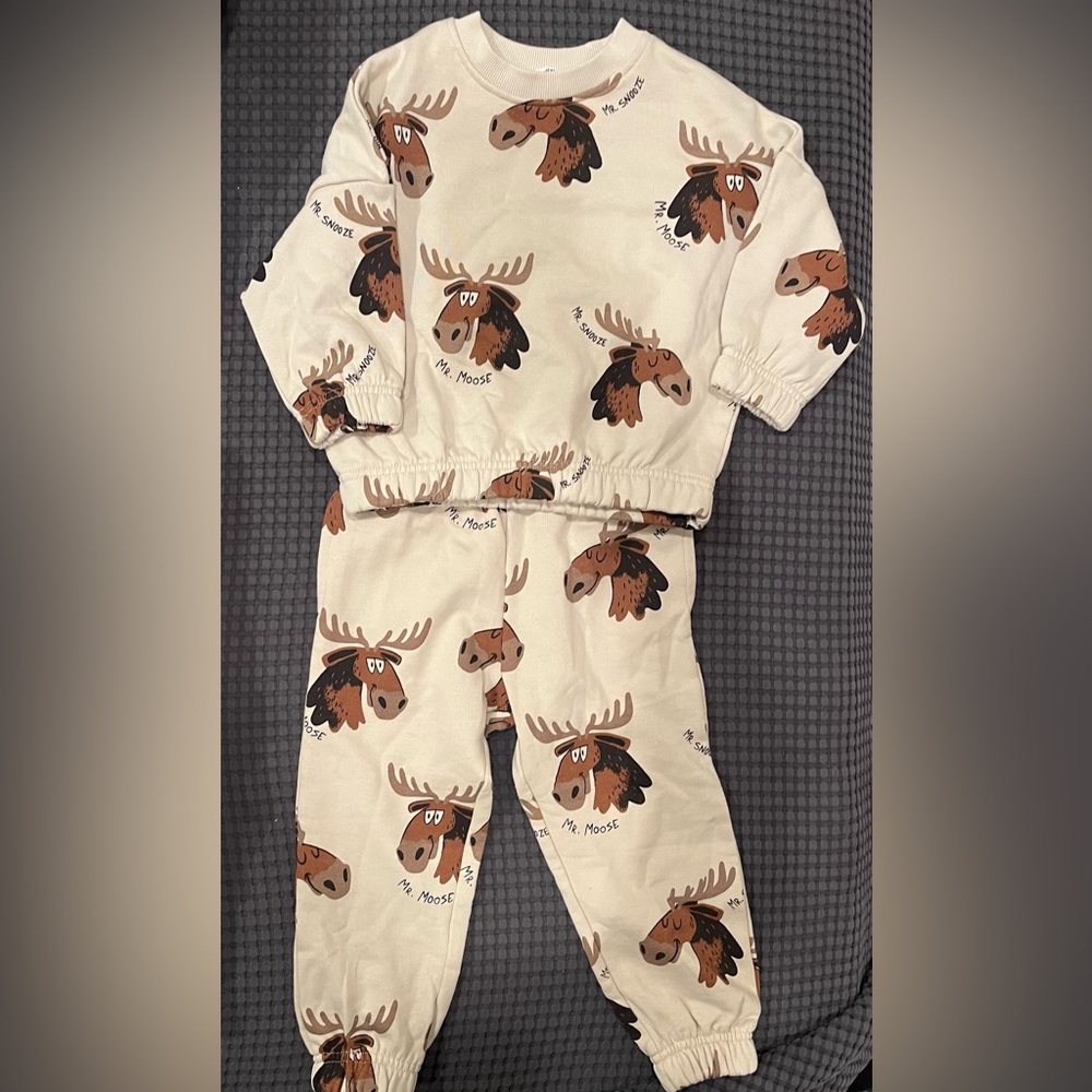 H&M Cream and Brown Baby Outfit